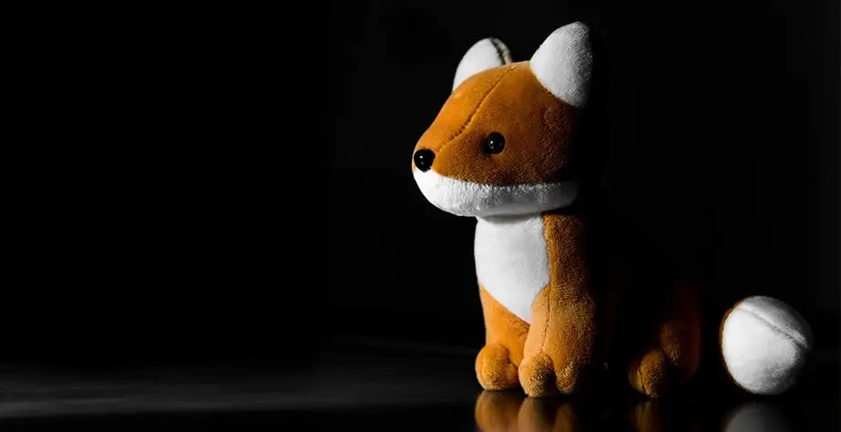 Cartoon fox stuffed animal
